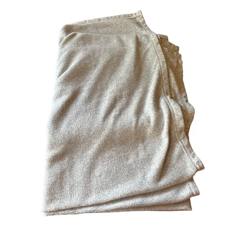 The Company Store Throw Blanket‎ 50x70in 100% Polyester Beige